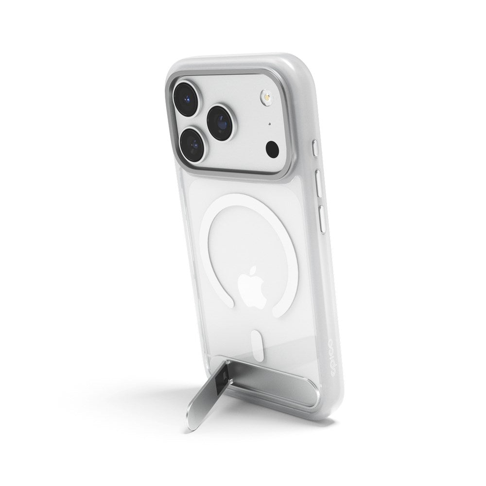 iPhone 18 Pro Max / 17 Pro Max Epico HeroStand Pro Mag+ Skal m. Kameraskydd & Ståfunktion - MagSafe Kompatibel - Gennomskinlig