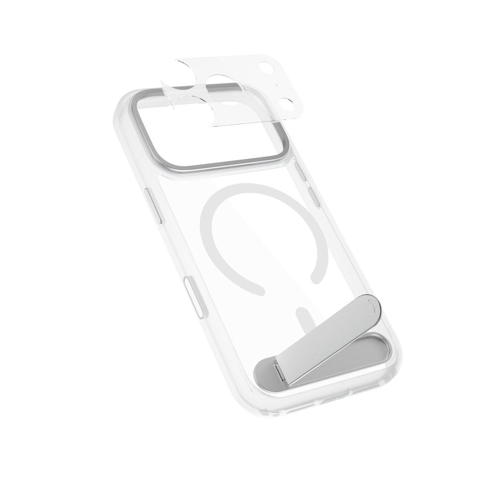 iPhone 18 Pro Max / 17 Pro Max Epico HeroStand Pro Mag+ Skal m. Kameraskydd & Ståfunktion - MagSafe Kompatibel - Gennomskinlig