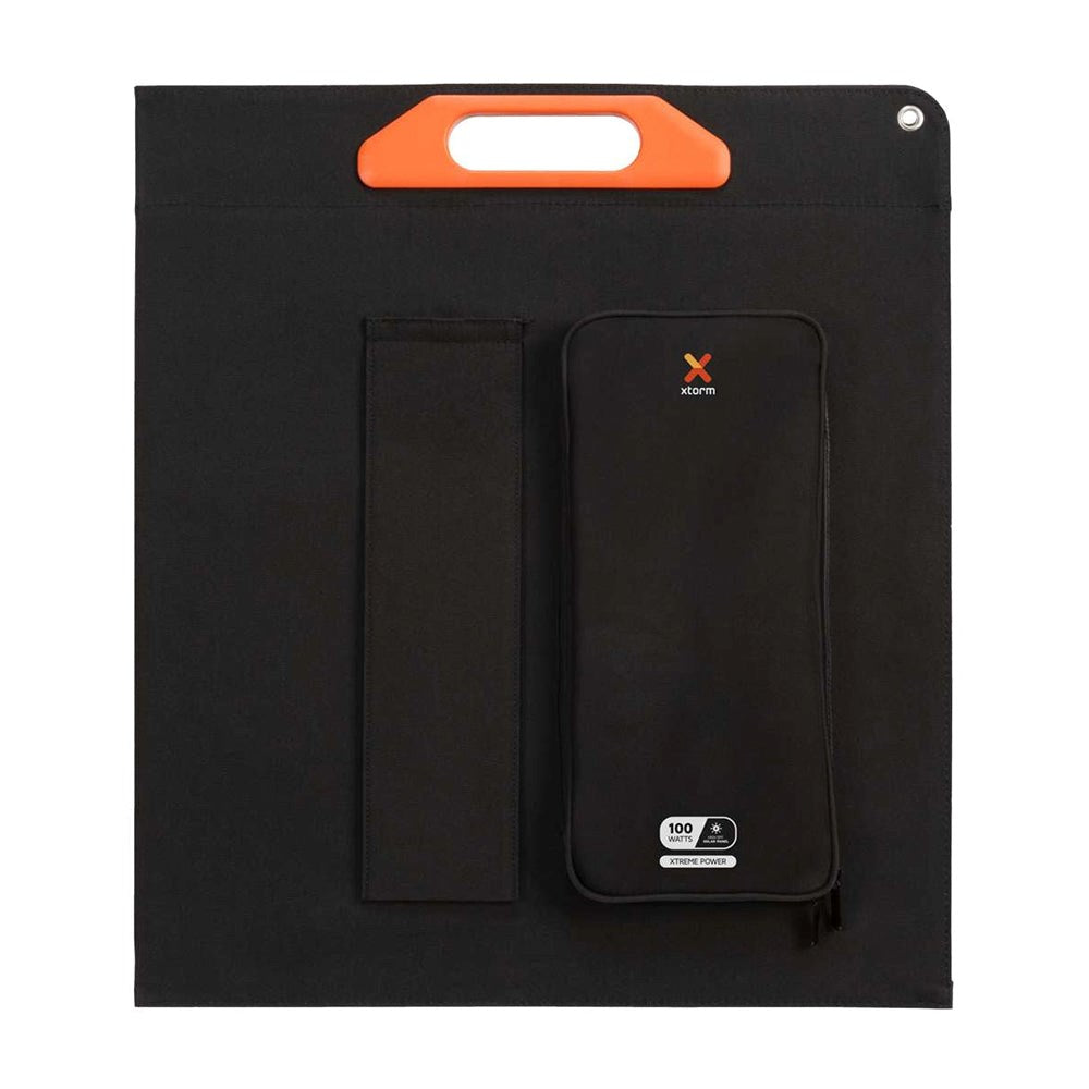Xtorm 100W Solpanel - 1 x USB-C, 1 x USB-A , 1 x 5.5mm DC & 1 x MC4 - Svart