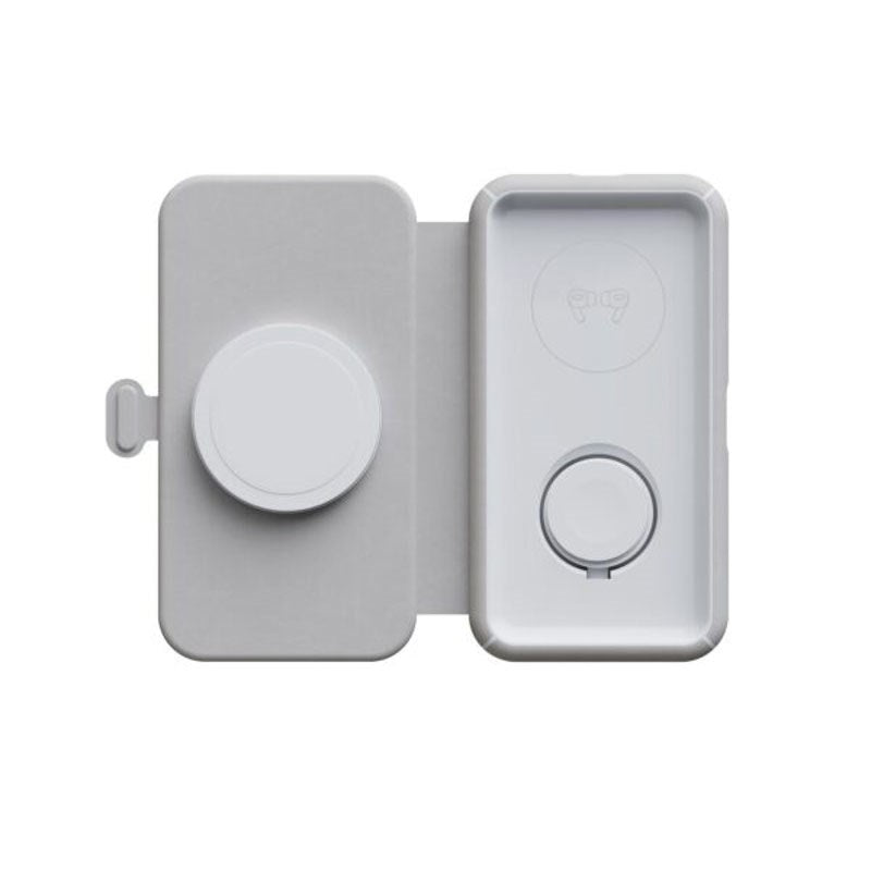 Xtorm 3-i-1 Vikbar Trådlös Reseladdare 15W – MagSafe Kompatibel - Vit