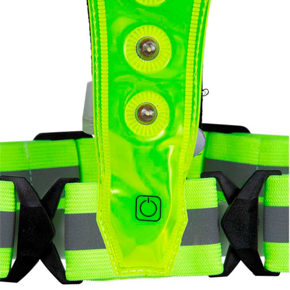 Bee-Safe Reflext Löparväst m. Ljus & Mobilficka - Silver