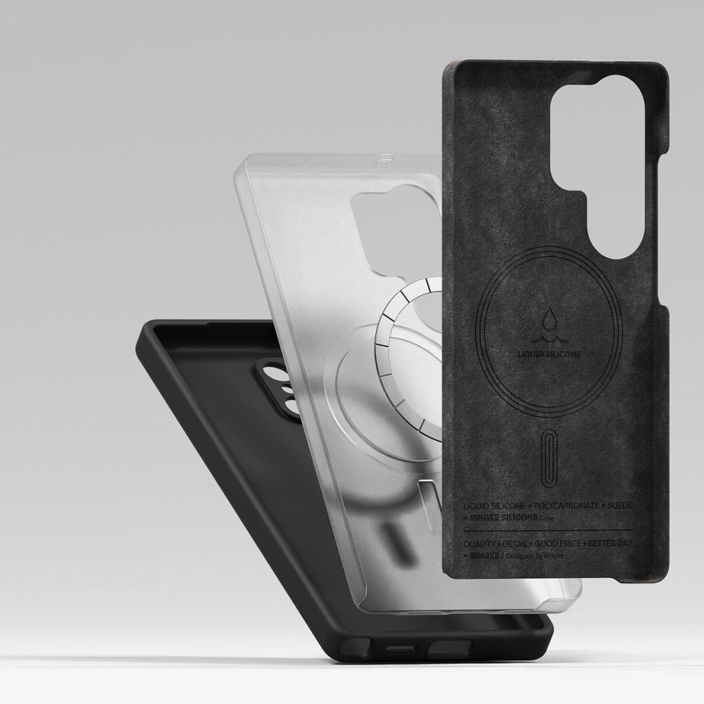 Ringke Samsung Galaxy S25 Ultra Silikon Magnetiskt MagSafe Skal - Svart