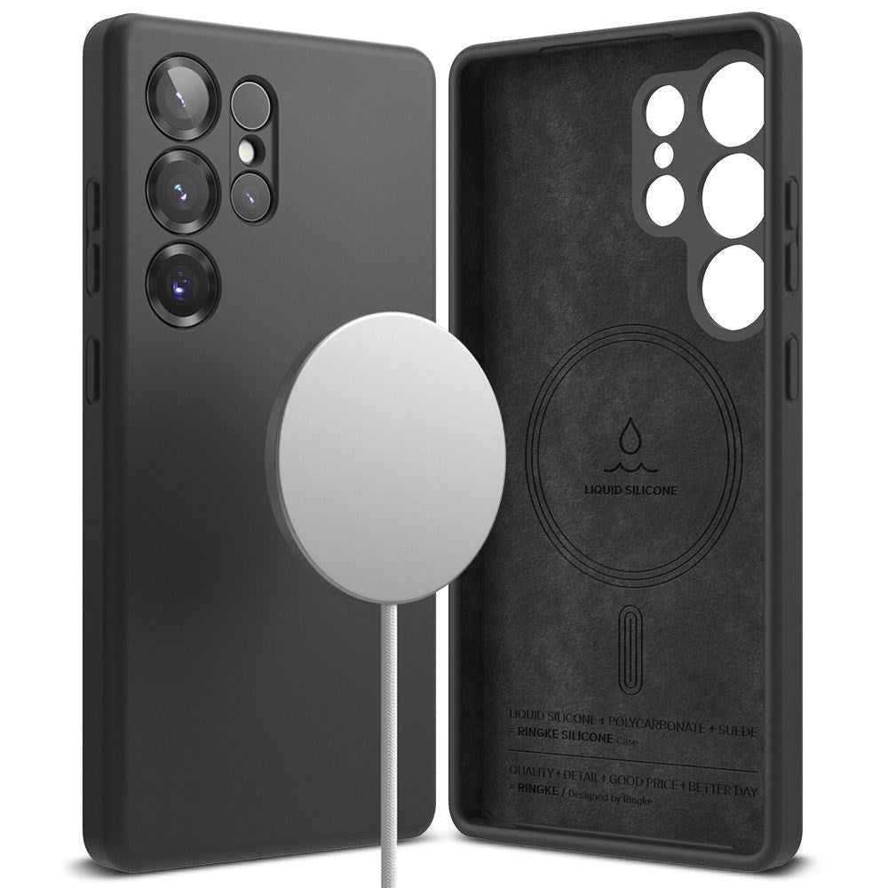 Ringke Samsung Galaxy S25 Ultra Silikon Magnetiskt MagSafe Skal - Svart