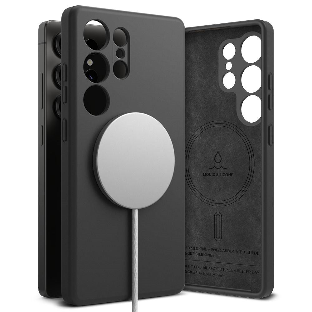 Ringke Samsung Galaxy S25 Ultra Silikon Magnetiskt MagSafe Skal - Svart
