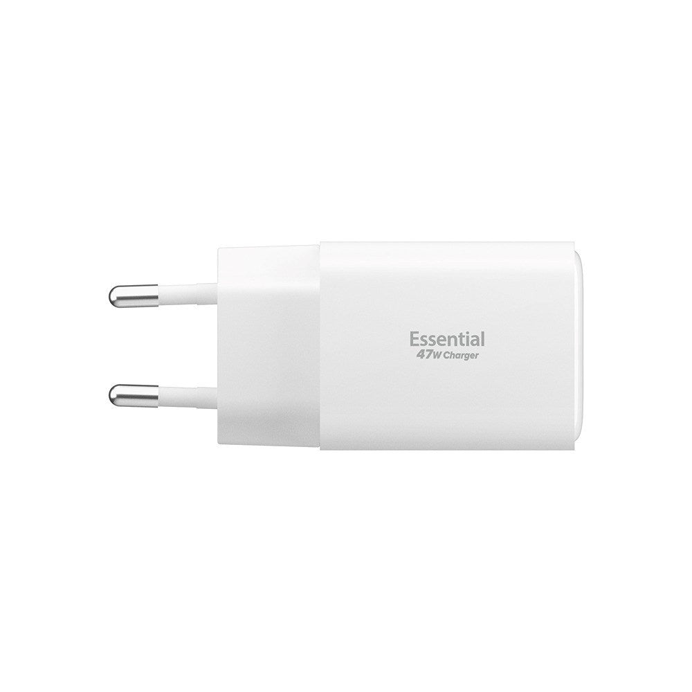 Spigen Essential 47W Väggladdare med 2 x USB-C & 1 x USB-A - Vit