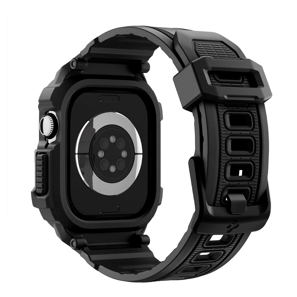 Apple Watch 11 (42mm) Spigen Rugged Armor Pro 2 Skal m. Rem - Svart