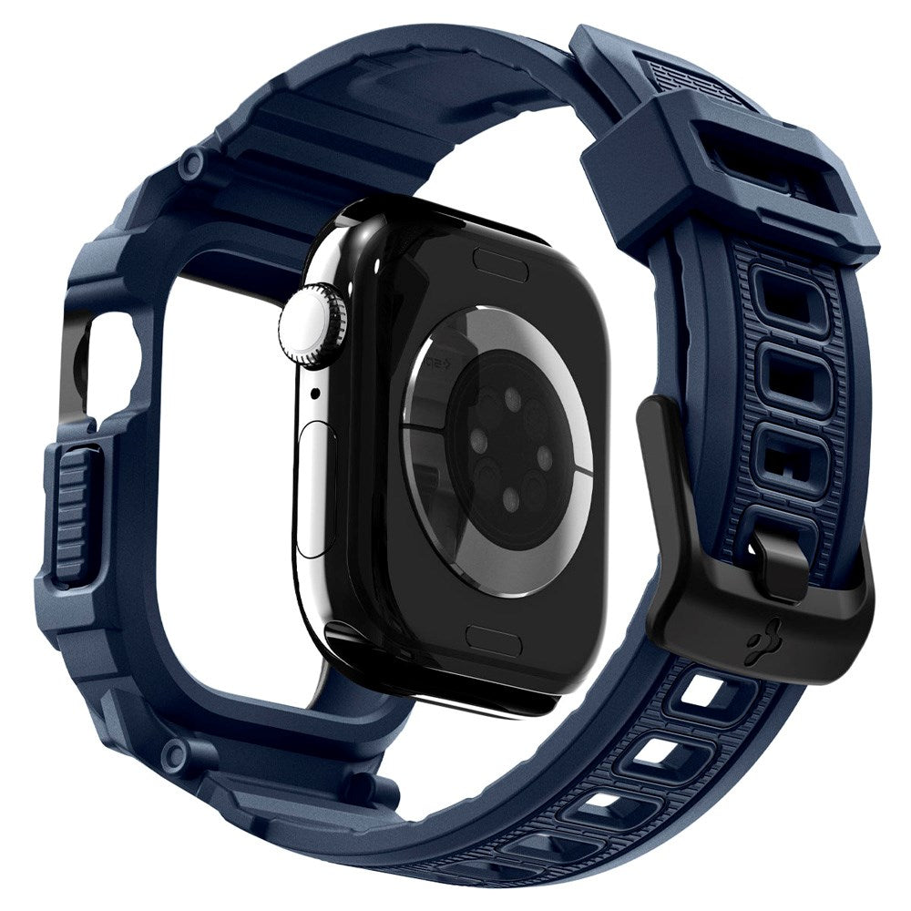 Apple Watch 11 (42mm) Spigen Rugged Armor Pro 2 Skal m. Rem - Blå