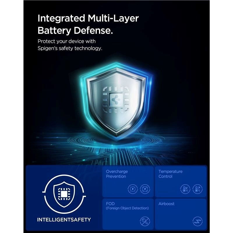 Spigen Essential Bilhållare med Trådlös Laddning - Luftventil - Svart