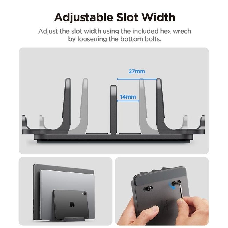 Spigen Vertikalt MacBook / Datorställ - Grå