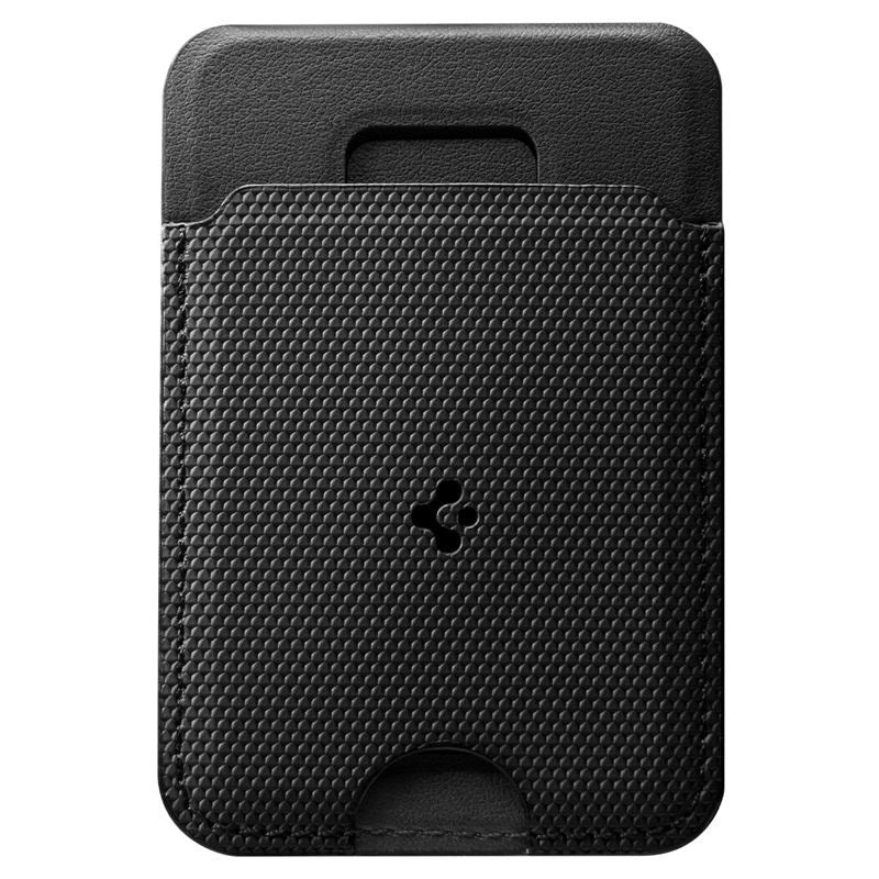 Spigen Slim Fold Korthållare för 1 Kort med Stativfunktion - MagSafe Kompatibel - Svart