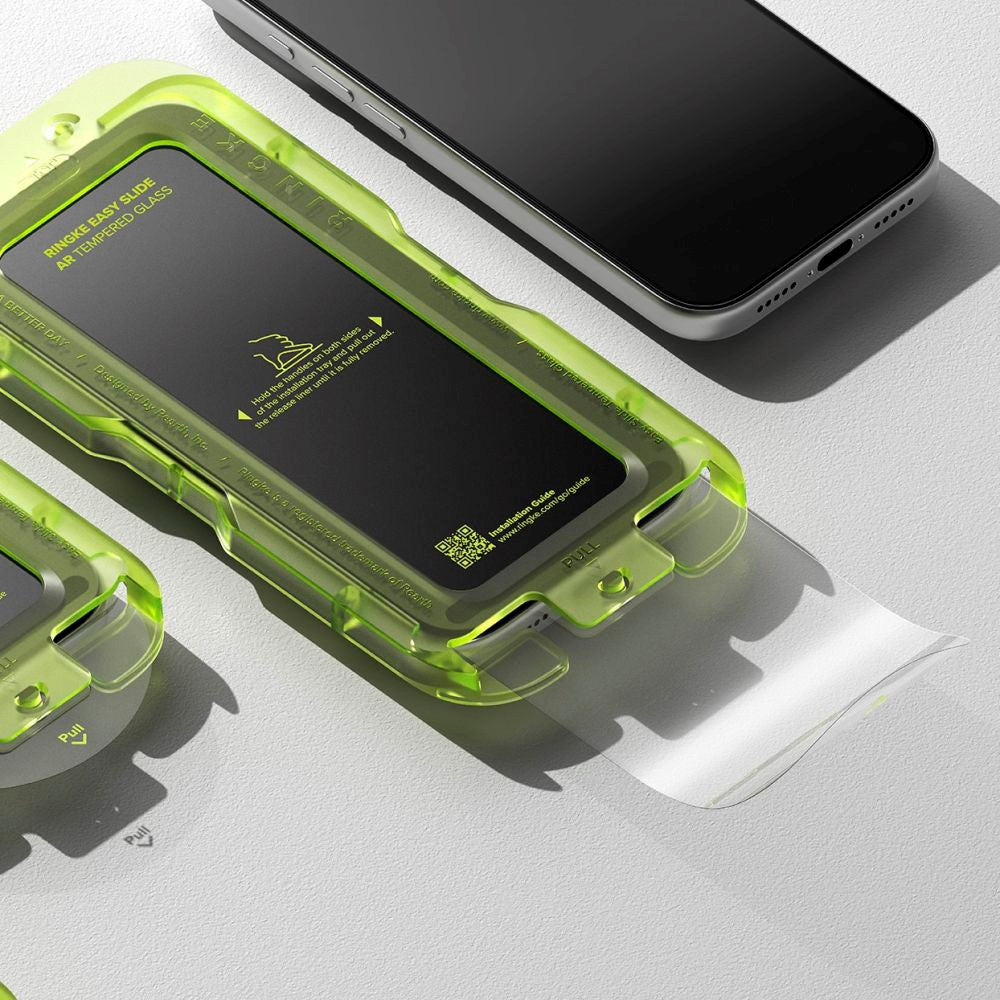 iPhone 17 Pro Ringke Easy Slide Antireflex Härdat Skärmskyddsglas m. Installationsram – Genomskinlig