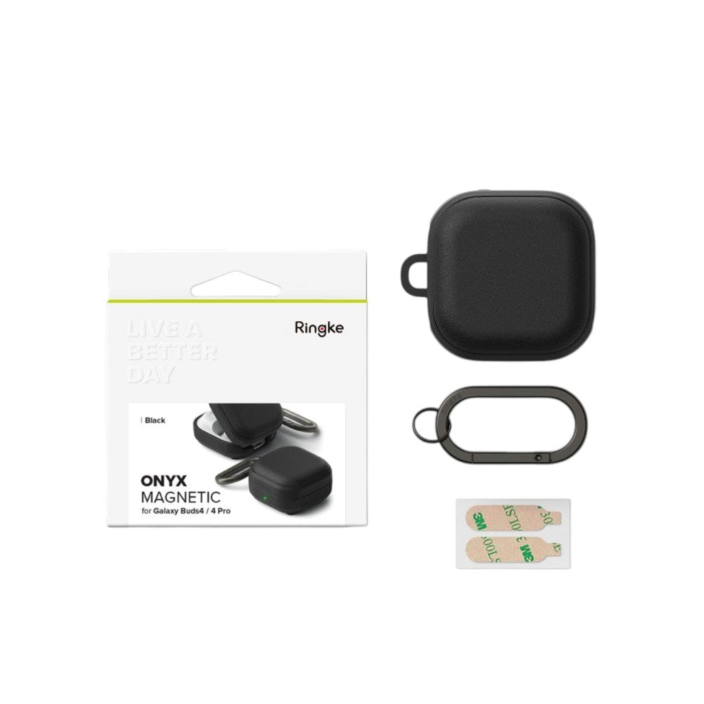 Samsung Galaxy Buds 4 / 4 Pro Ringke Onyx Magnetiskt Plast Skal - Svart