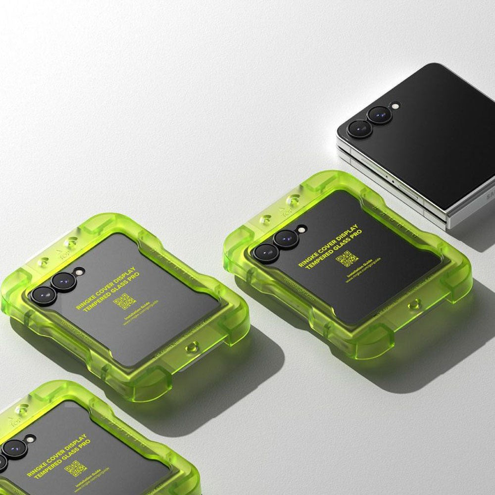 Samsung Galaxy Z Flip8 Ringke Cover Display Easy Slide Skyddsglas m. Monteringsram - 2 st - Genomskinlig