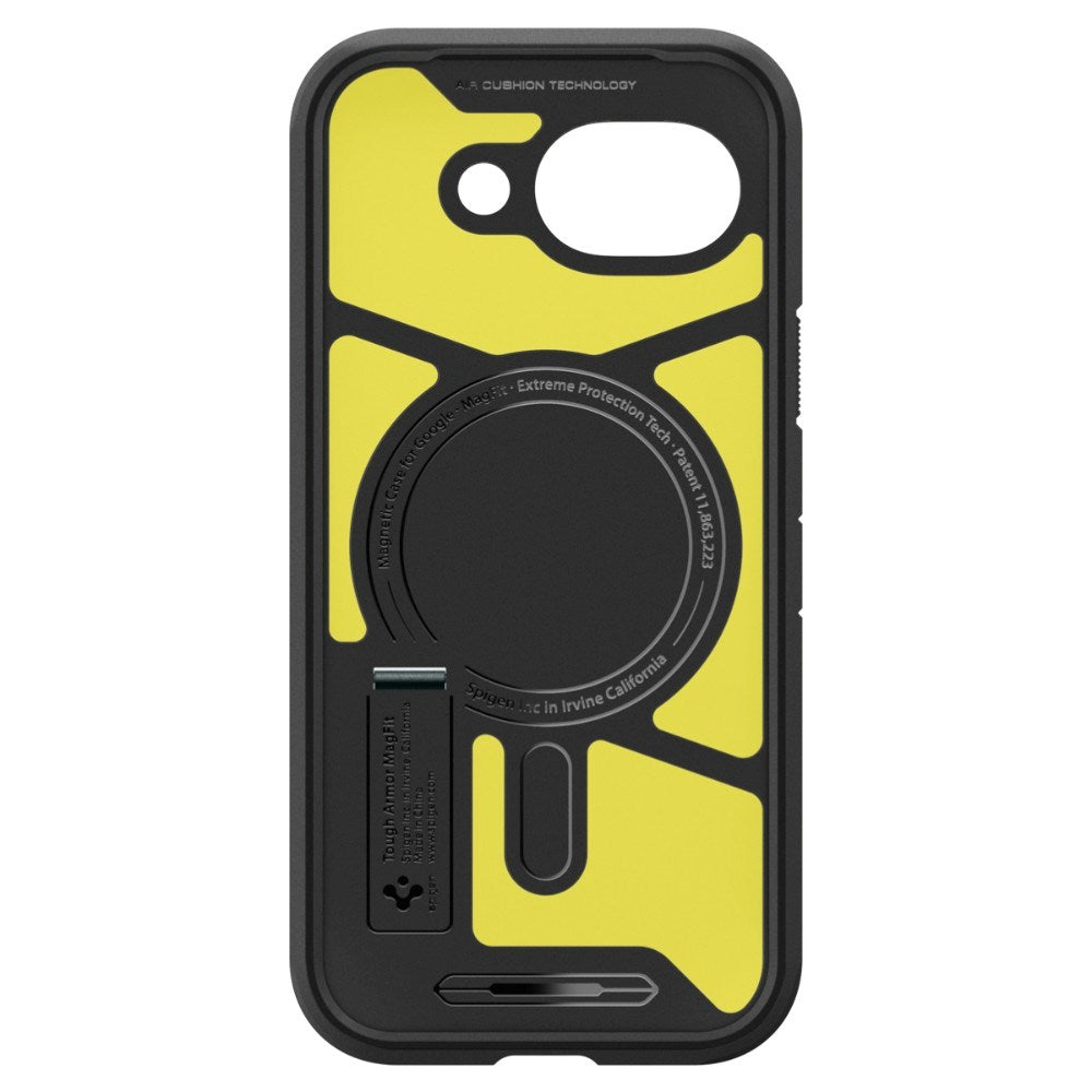 Google Pixel 10a Spigen Tough Armor Hybrid Skal m. Stativfunktion - MagSafe Kompatibel - Grön
