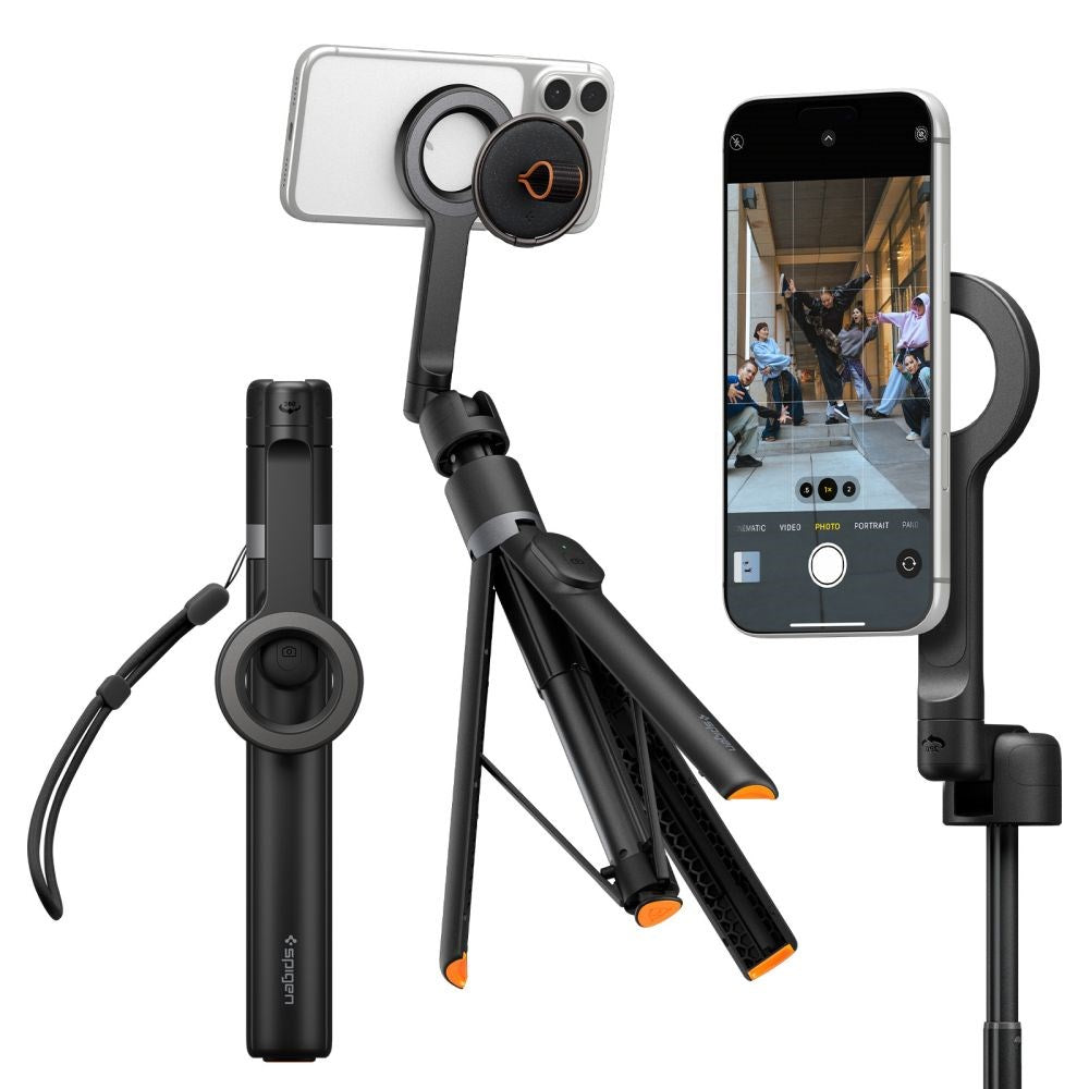 S582W Bluetooth Selfie Stick Tripod Spigen - MagSafe Kompatibel - Svart