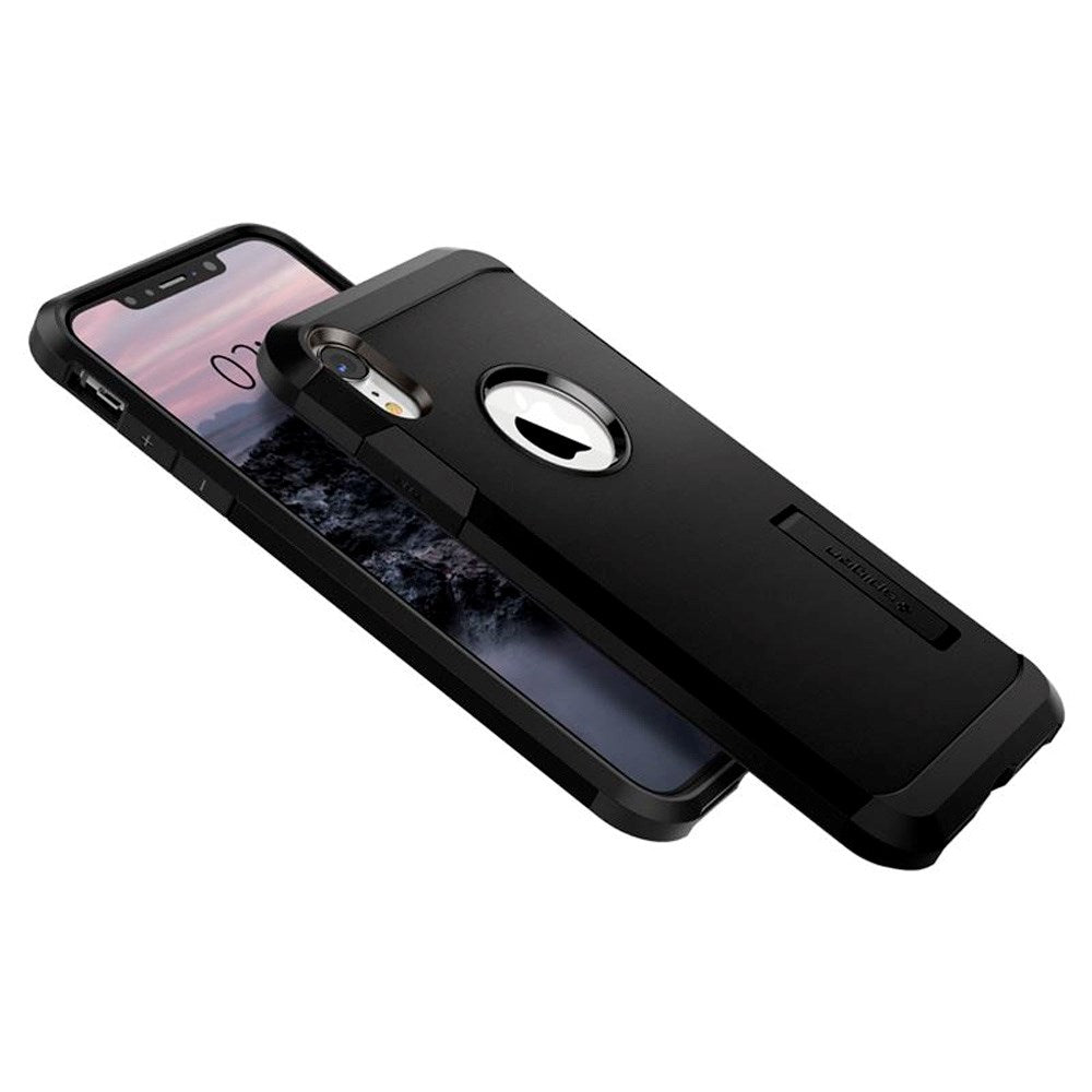 iPhone XR Spigen Tough Armor Hybrid Skal m. Kickstand - Svart