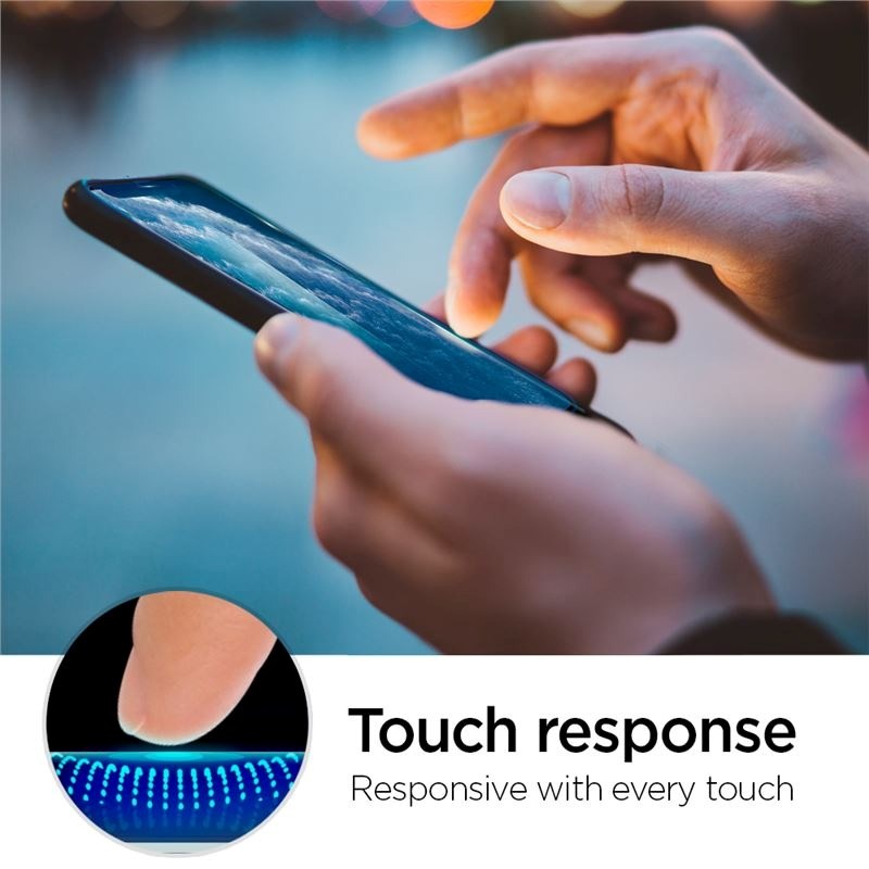 iPhone 11 Pro Max Spigen Align Glass Skärmskydd - Case Friendly - Genomskinlig