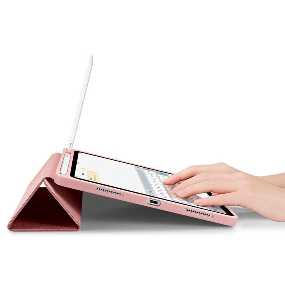 iPad Air 10.9-11" (2025-2020) Spigen Urban Fit Tyg Fodral m. Pennhållare - Rose Gold