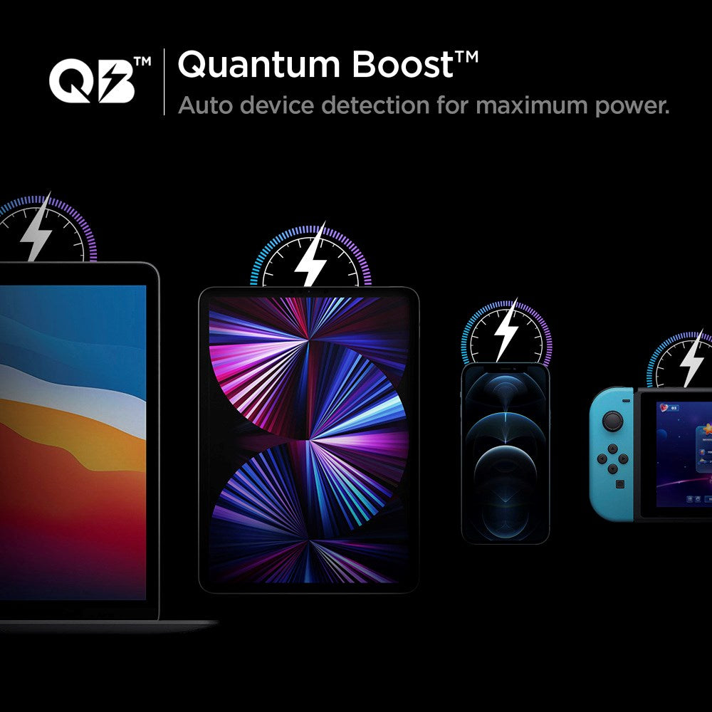 Spigen PowerArc ArcStation Billaddare PD 65W med 2 x USB-C - Svart