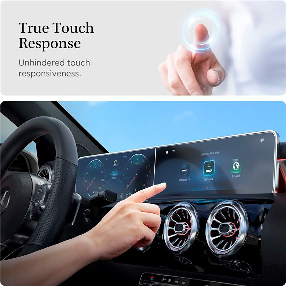 Mercedes A-Class (2020/2021) Spigen Ez Skärmskydd till Display och Touchskärm - 2 Pack - Transparent