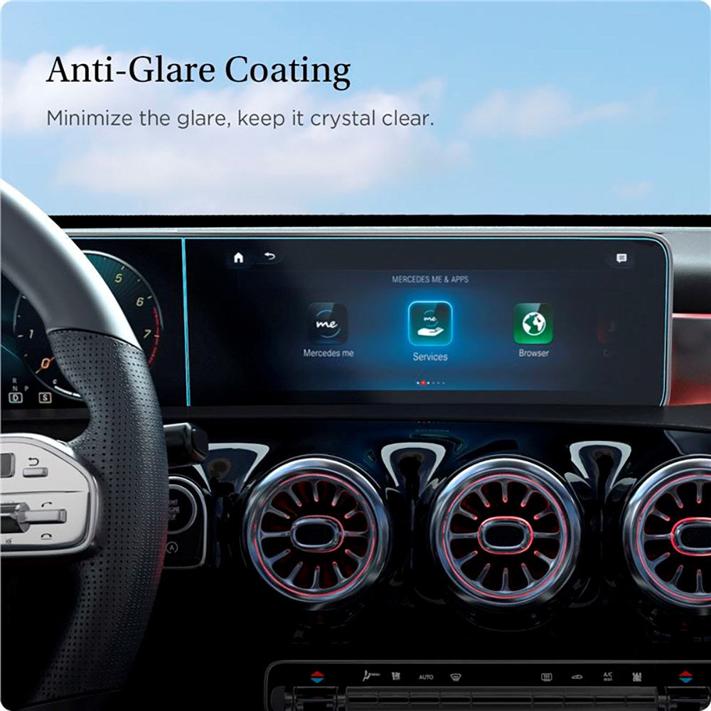 Mercedes A-Class (2020/2021) Spigen Ez Skärmskydd till Display och Touchskärm - 2 Pack - Transparent