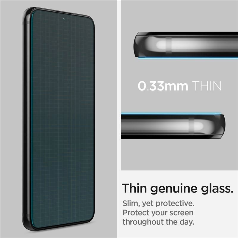 Samsung Galaxy S22+ (Plus) Spigen EZ Fit Glas.tR Skärmskydd 2. Stk - Case Friendly - Genomskinlig