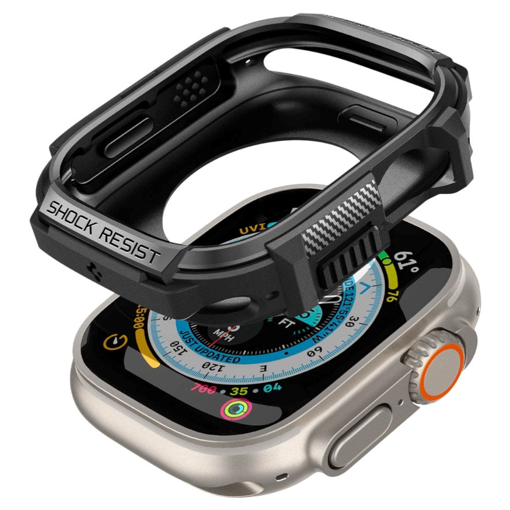 Apple Watch Ultra 3 / 2 / 1 (49mm) Spigen Rugged Armor Skal - Svart
