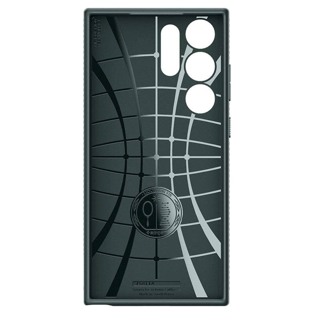 Samsung Galaxy S23 Ultra Spigen Liquid Air - Flexibelt Plast Skal - Grön