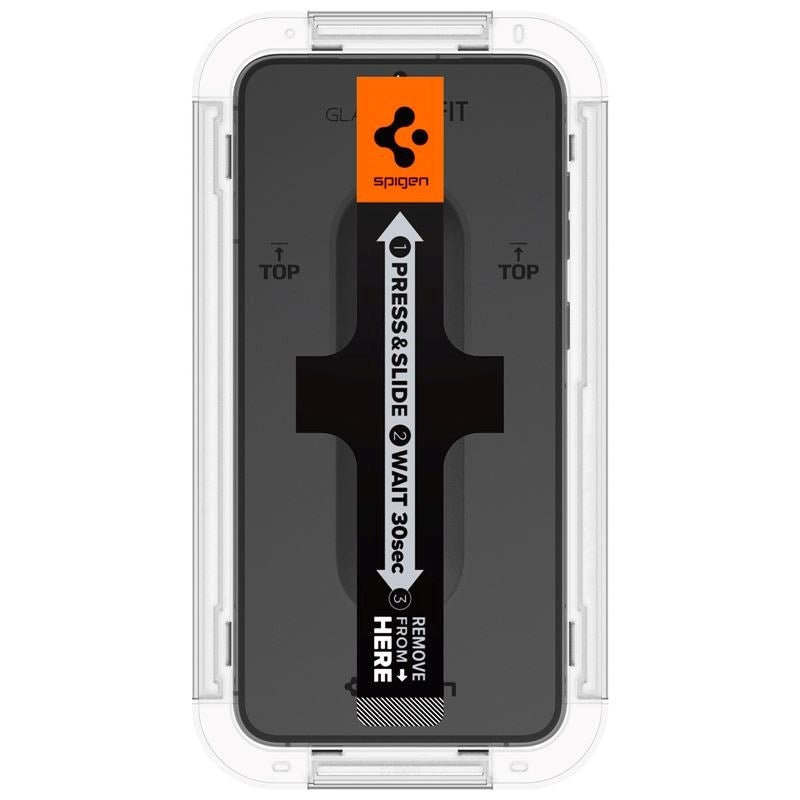 Samsung Galaxy S23 Spigen EZ Fit Glas.tR Skärmskydd 2. Stk - Case Friendly - Genomskinlig