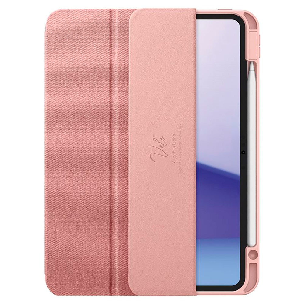 iPad Pro 11" (2025 / 2024) Spigen Urban Fit Fodral med Stylus Pen Hållare - Tyg - Rose Gold