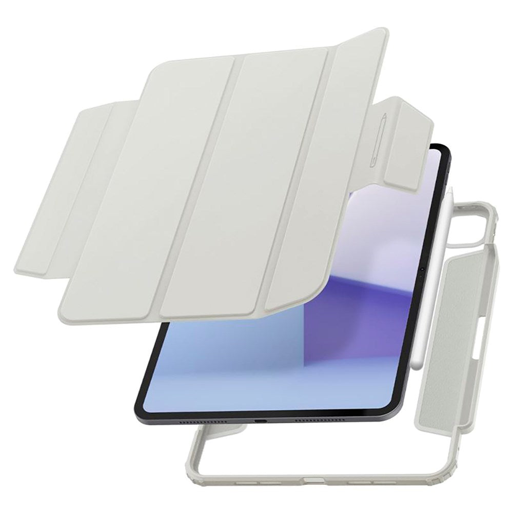 iPad Pro 11" (2025 / 2024) Spigen Air Skin Pro Läder Flip Fodral - Grå