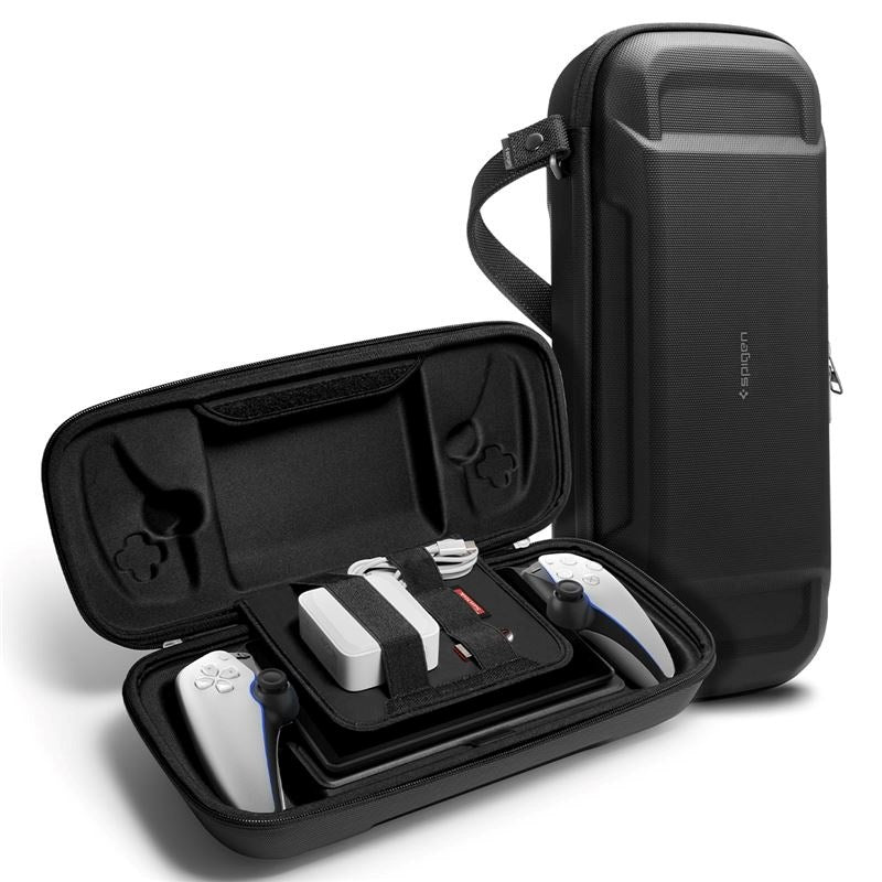 Spigen Travel Case för Sony Playstation Portal med Förvaring och Handledsrem - Svart