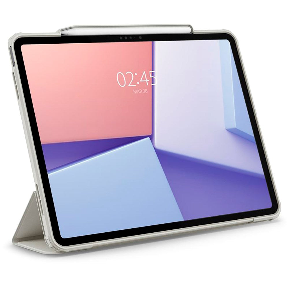 iPad Air 13" (2025 / 2024) Spigen Air Skin Pro Läder Flip Fodral - Grå