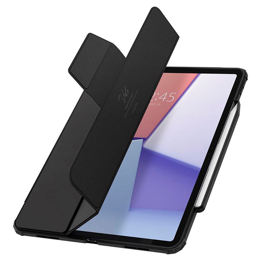 iPad Air 13" (2025 / 2024) Spigen Air Skin Pro Läder Flip Fodral - Svart