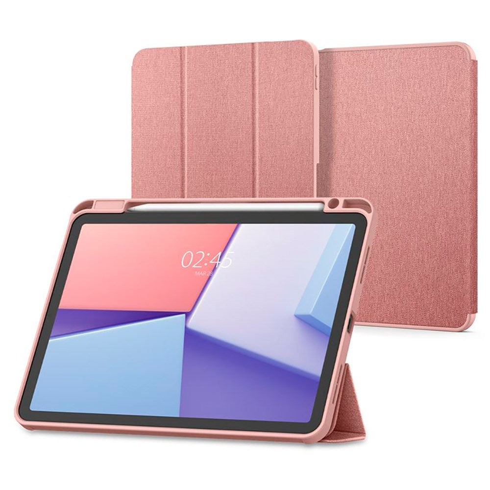 iPad Air 11" (2025 / 2024) Spigen Urban Fit Tyg Fodral m. Pennhållare - Rose Gold