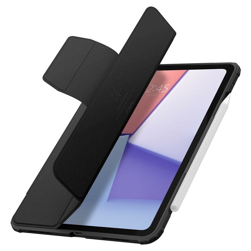 iPad Air 11" (2026 / 2025 / 2024) Spigen Air Skin Pro Läder Flip Fodral - Sort