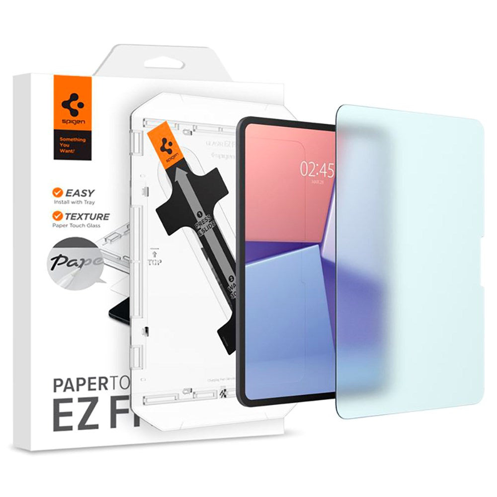 iPad Pro 11" (2025 / 2024) Spigen Paper Touch EZ Fit Glas.tR Skärmskydd - Case Friendly - Genomskinlig