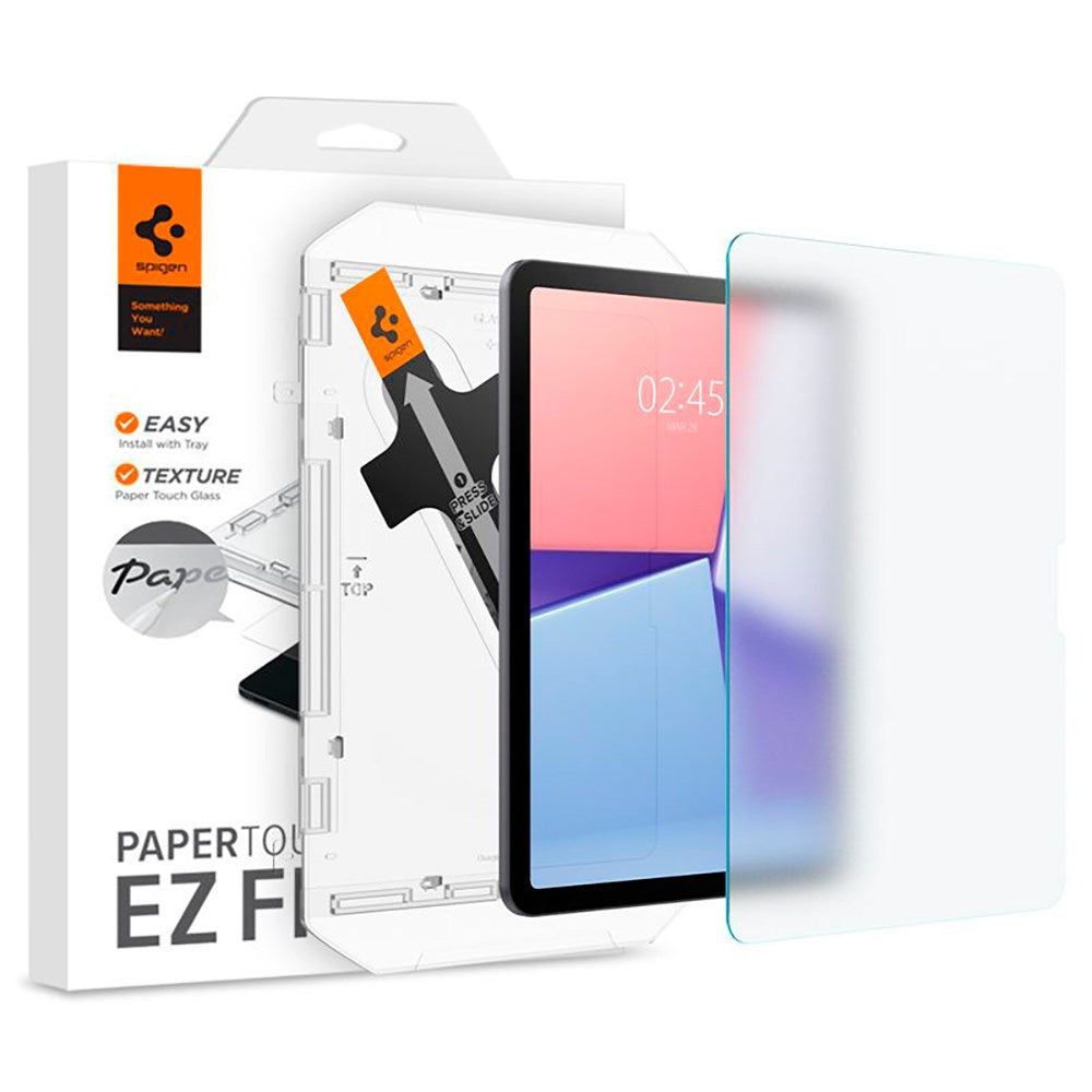 iPad Air 11" (2025 / 2024) Spigen Paper Touch EZ Fit Glas.tR Skärmskydd - Case Friendly - Genomskinlig