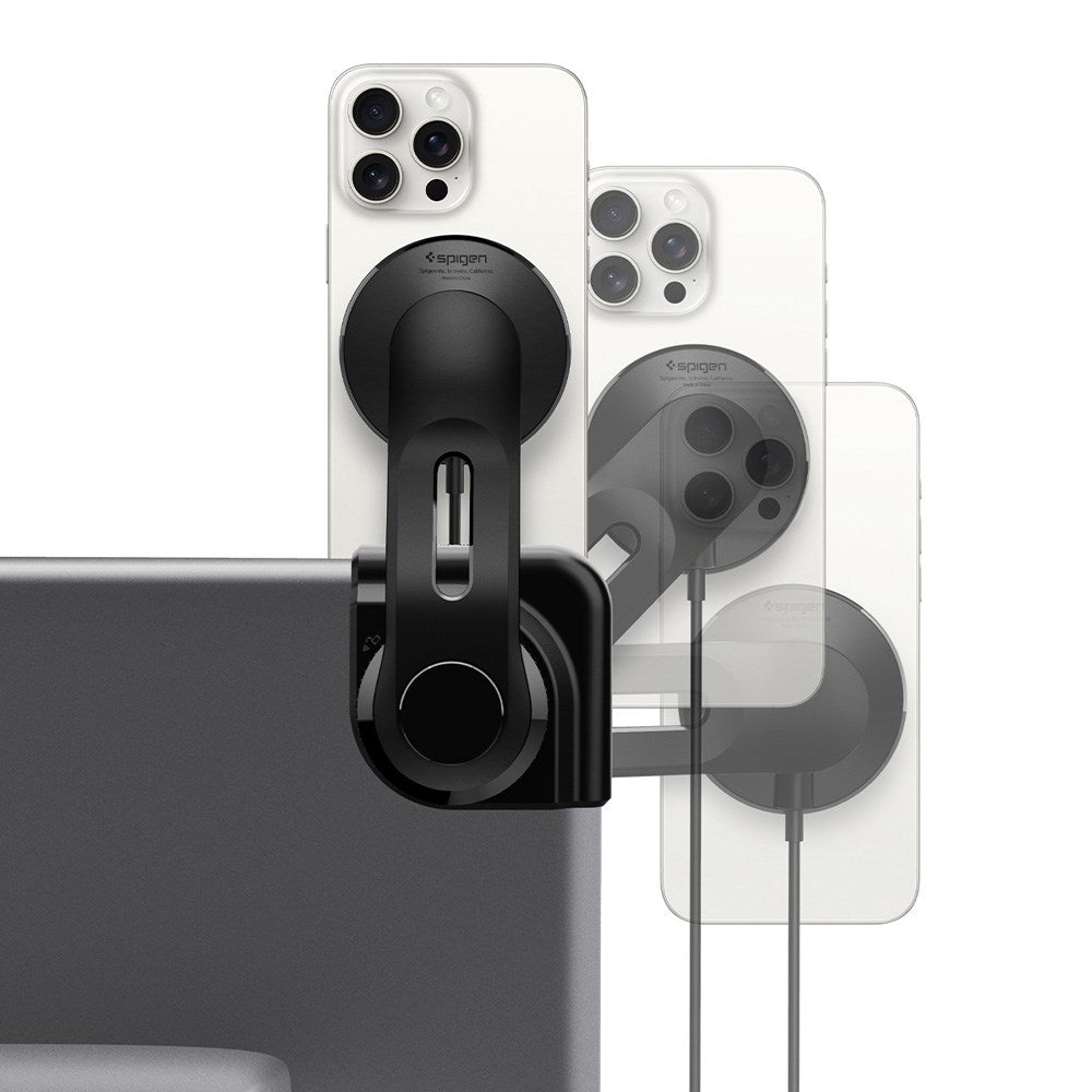 Spigen TapLock Mobilhållare till Tesla S / 3 / X / Y / Cybertruck - MagSafe Kompatibel - Svart