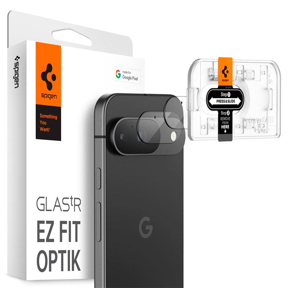 Google Pixel 9 Spigen EZ Fit. tR Optik Kameralinsskydd - 2 St - Genomskinlig
