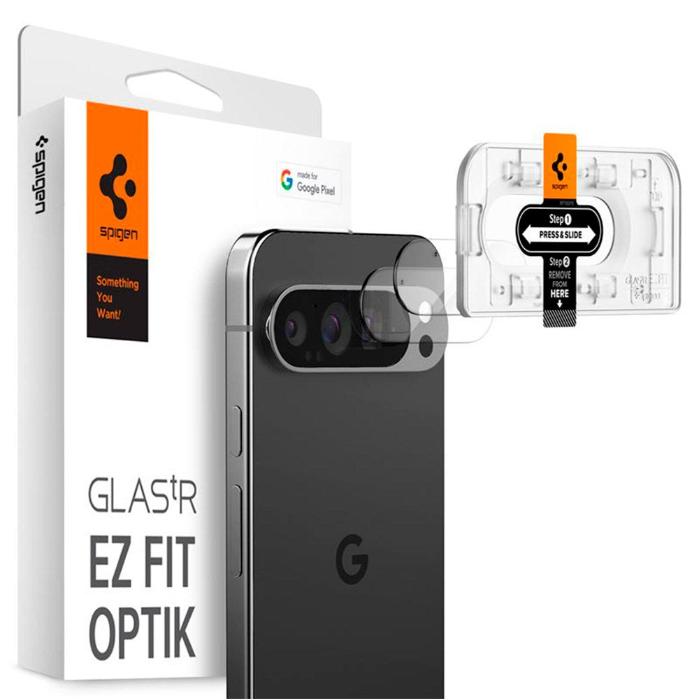 Google Pixel 9 Pro Spigen EZ Fit. tR Optik Kameralinsskydd - 2 St - Genomskinlig