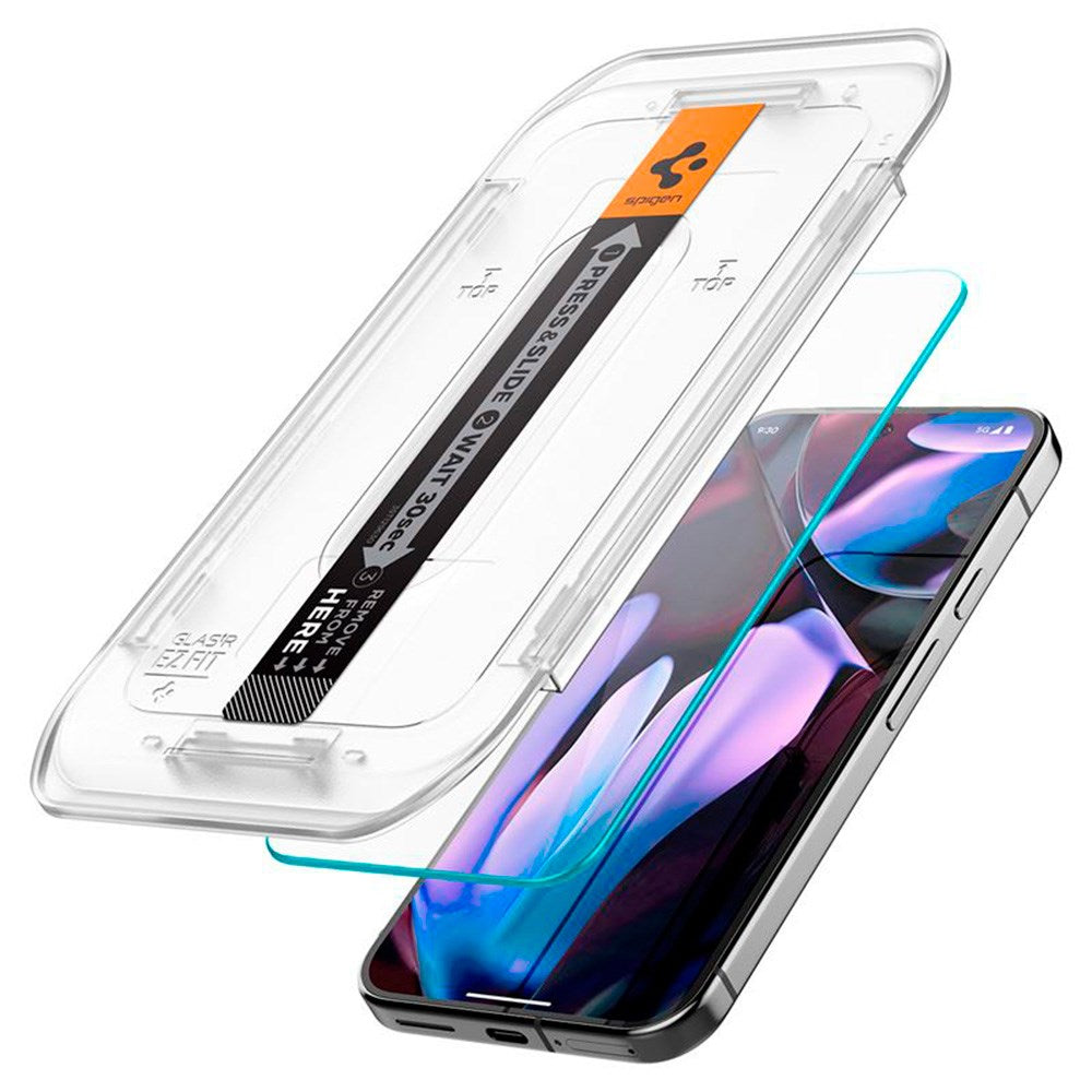 Google Pixel 10 Pro XL / 9 Pro XL Spigen EZ Fit Glas.tR Skärmskydd 2. Stk - Case Friendly - Genomskinlig