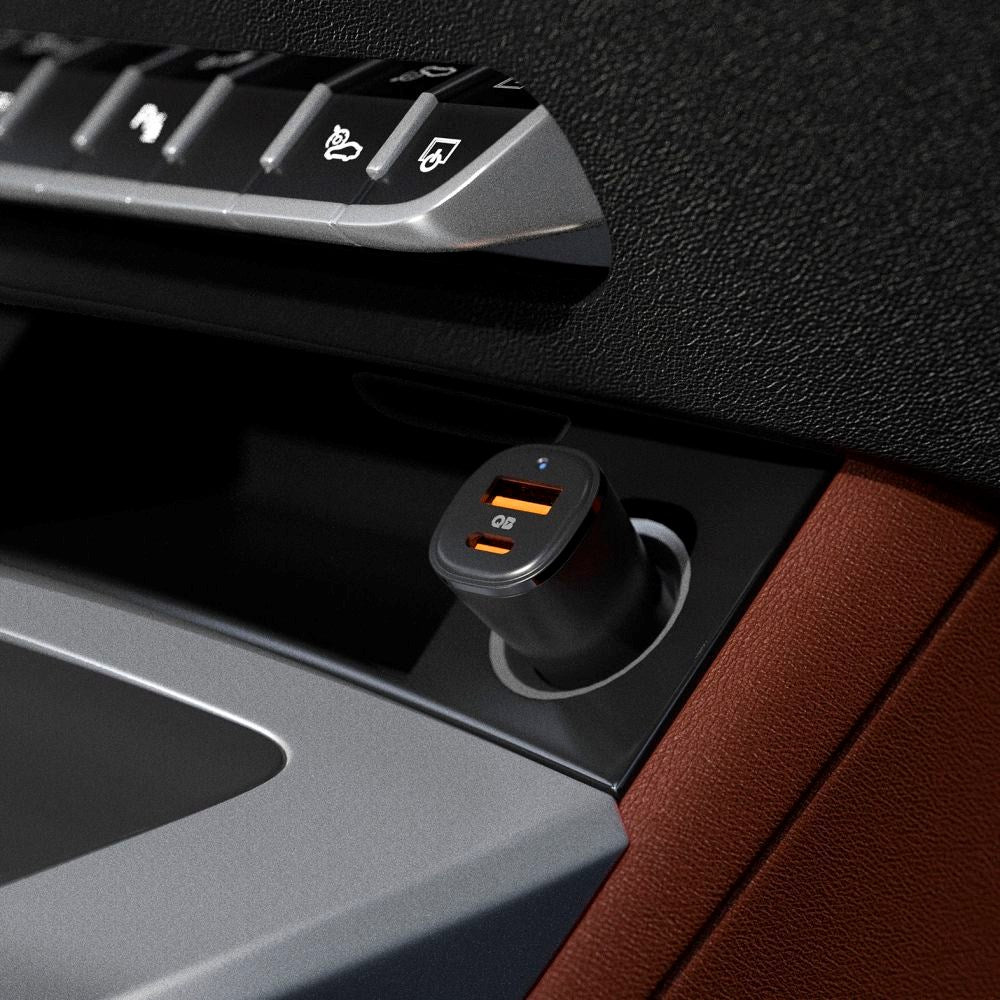 Spigen 48W Billaddare m. 1x USB-C & 1x USB-A - Svart