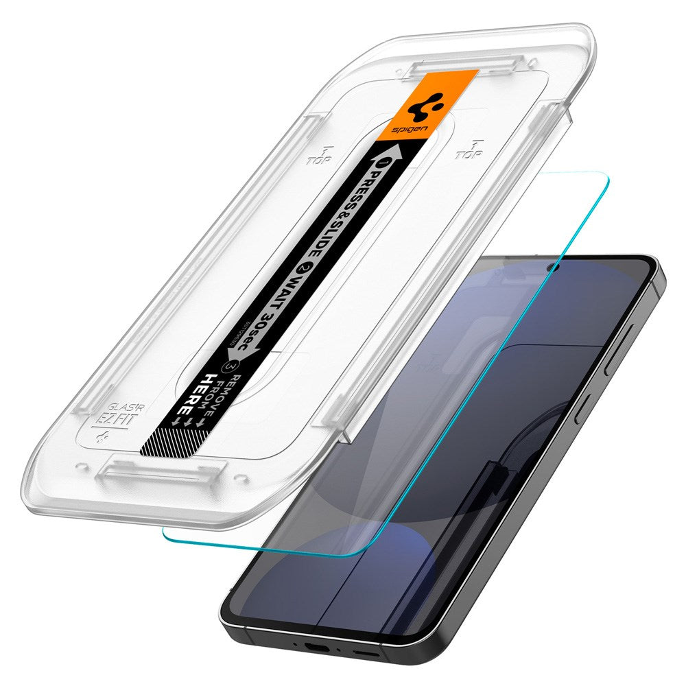 Samsung Galaxy S24 FE / A56 (5G) Spigen EZ Fit Glas.tR Skärmskydd 2. Stk - Case Friendly - Genomskinlig