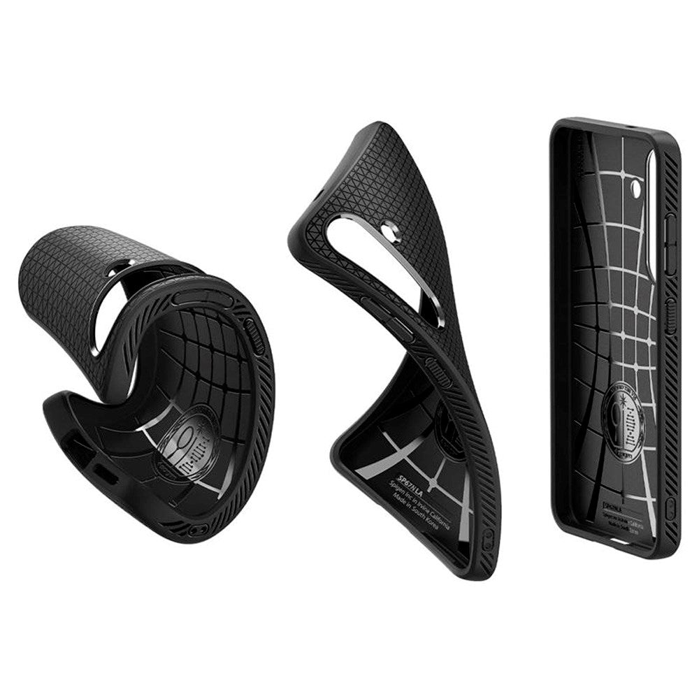 Samsung Galaxy S25+ (Plus) Spigen Liquid Air - Flexibelt Plast Skal - Svart