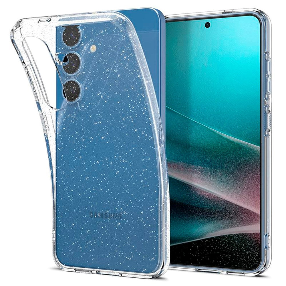 Samsung Galaxy S25 Spigen Liquid Crystal Glitter Skal - Genomskinlig