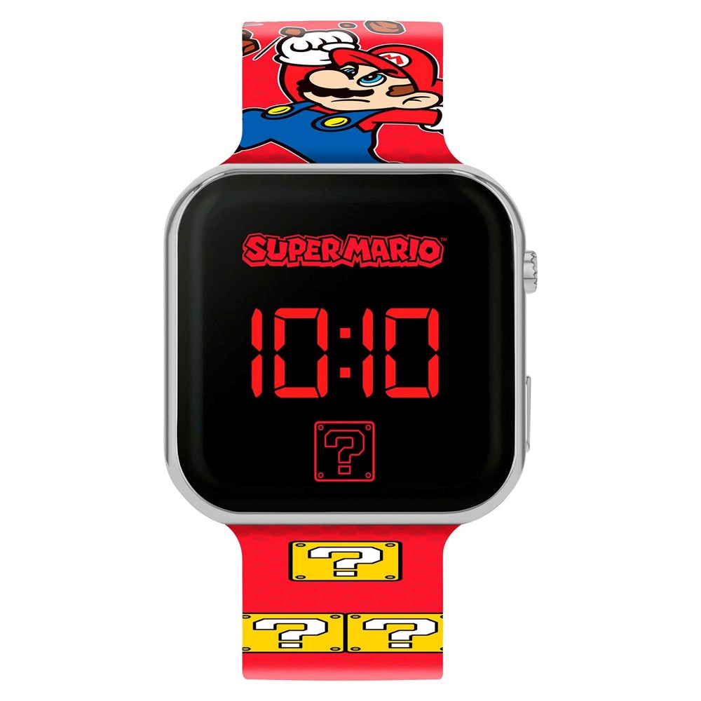 Accutime LED-Klocka för Barn med Justerbar Rem - Super Mario
