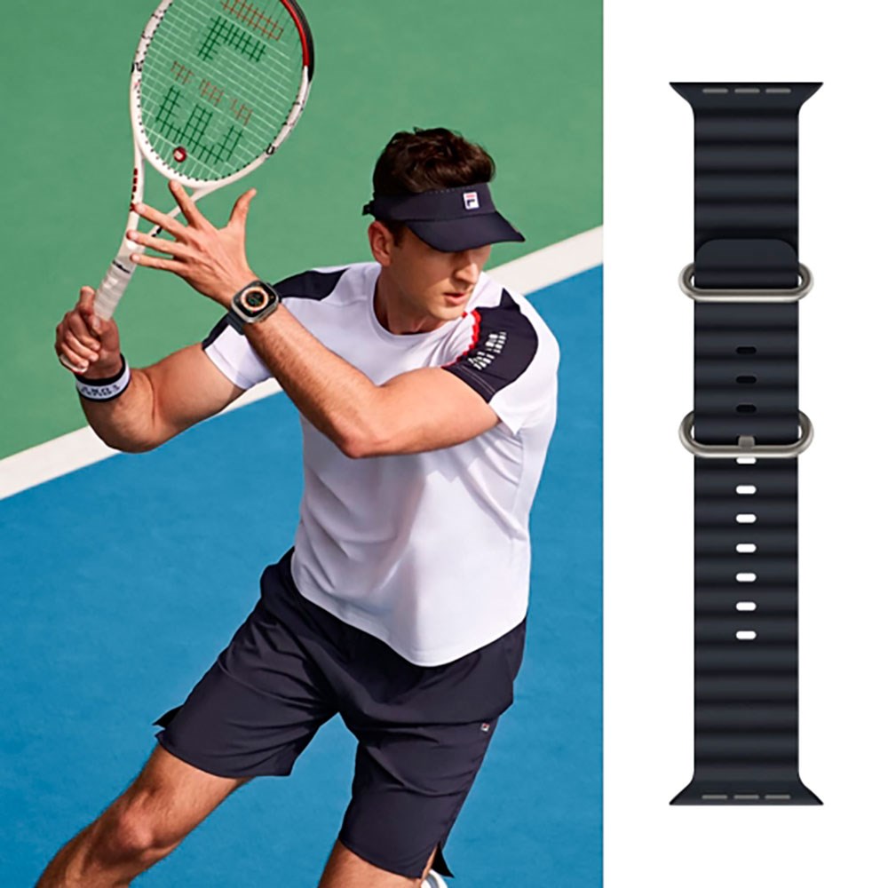 Tech-Protect Apple Watch (42/44/45/49 mm) Iconband Pro Silikonrem - Svart