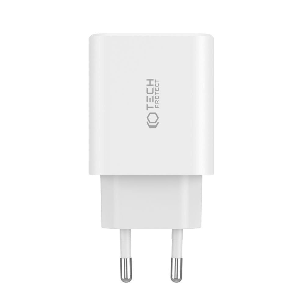 Tech-Protect 30W Väggladdare med 2 x USB-C & 1 x USB-A - Vit
