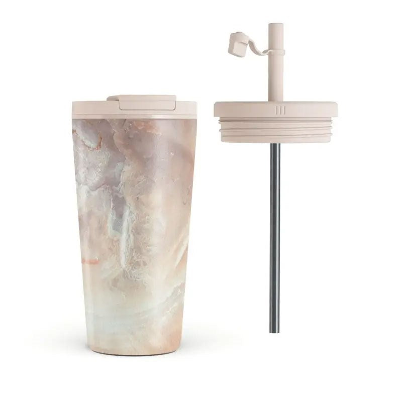 Burga Termomugg m. Lock & Sugrör - 500ml - Serene Sunset